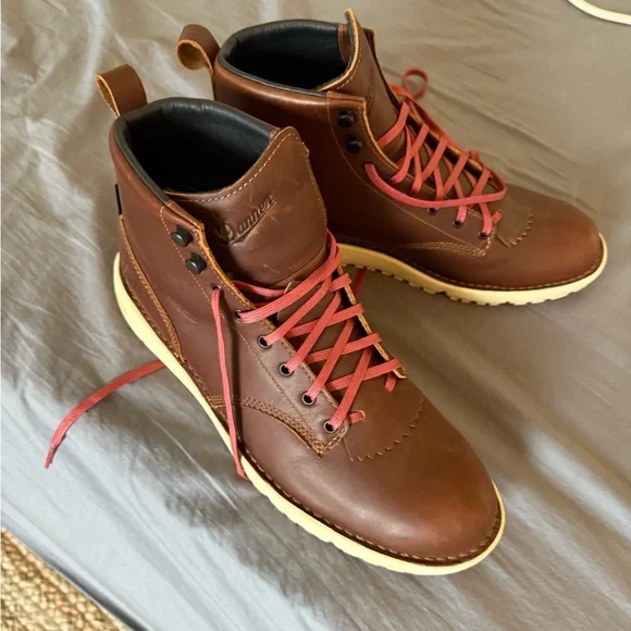Danner Brown and Red Leather Boots Casual Lifestyle - Picture 4 of 6